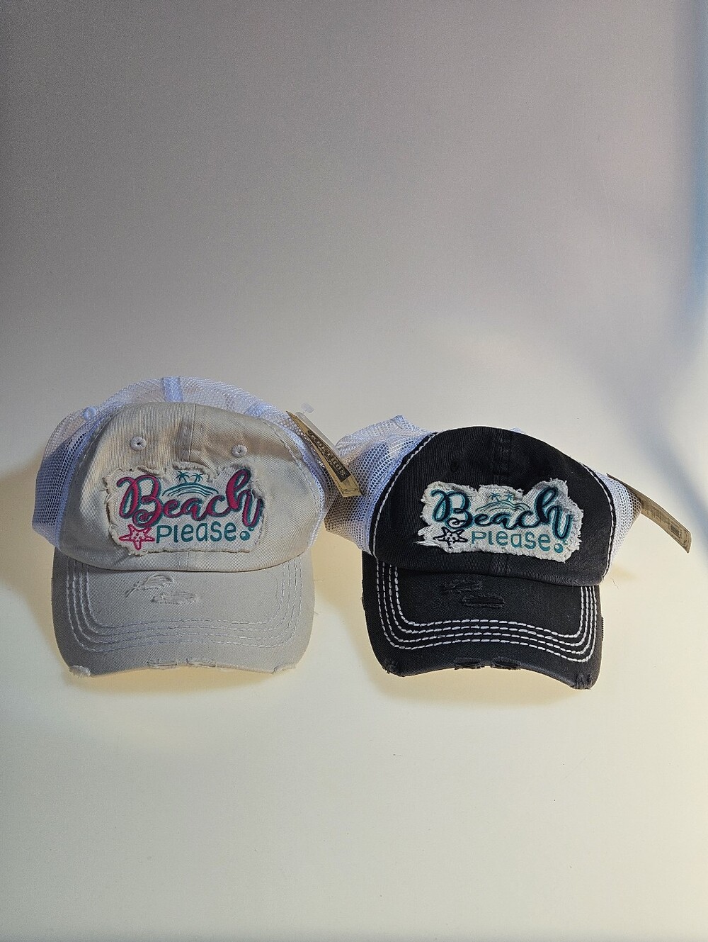 NWT Set of 2 "Beach Please" Trucker Hats